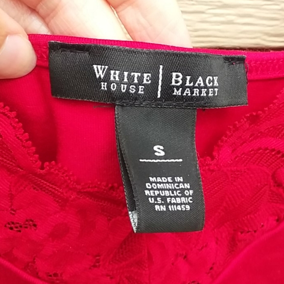 White House Black Market tank top Red Sz S - Picture 4 of 7